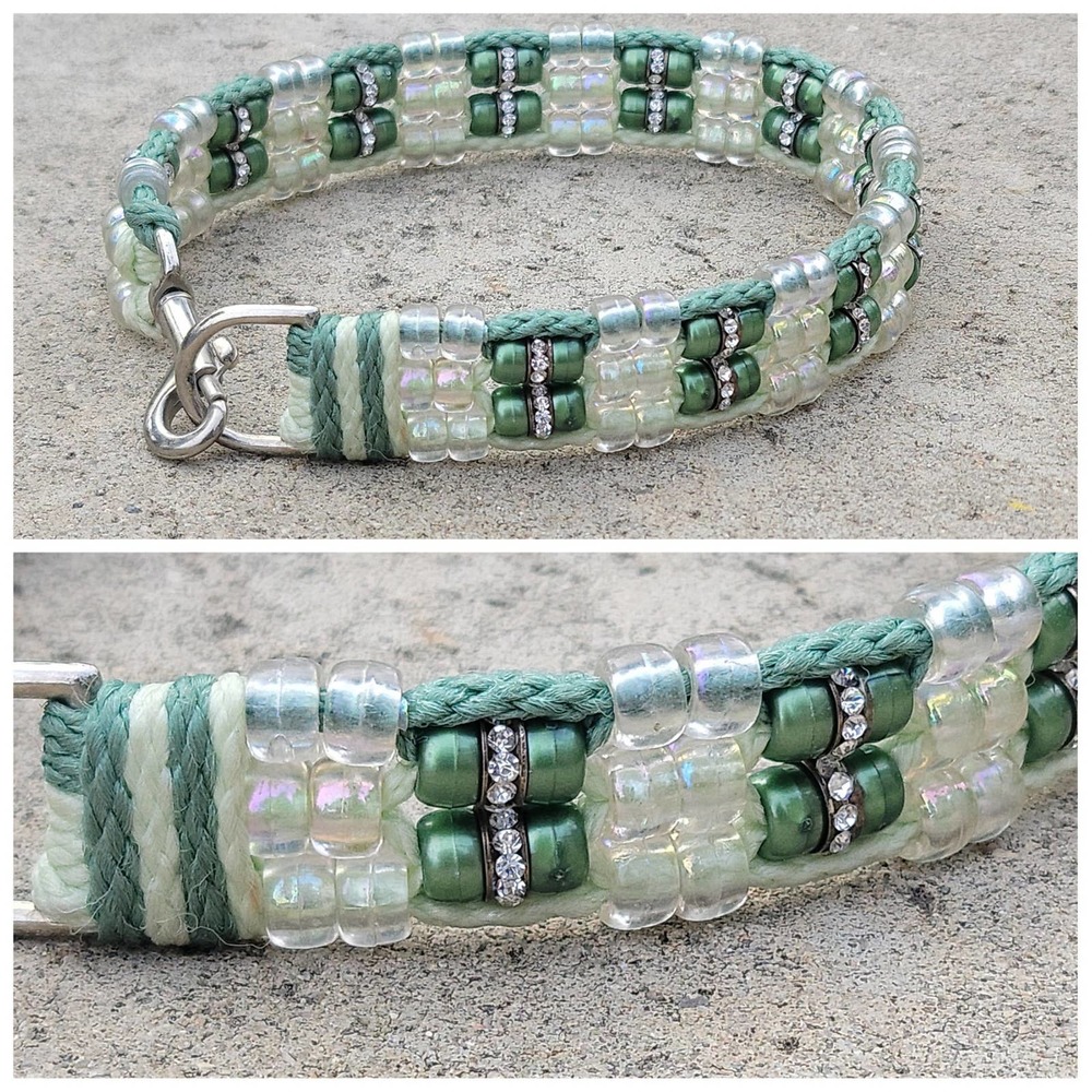 Custom Handmade Beaded Bling Dog Collar